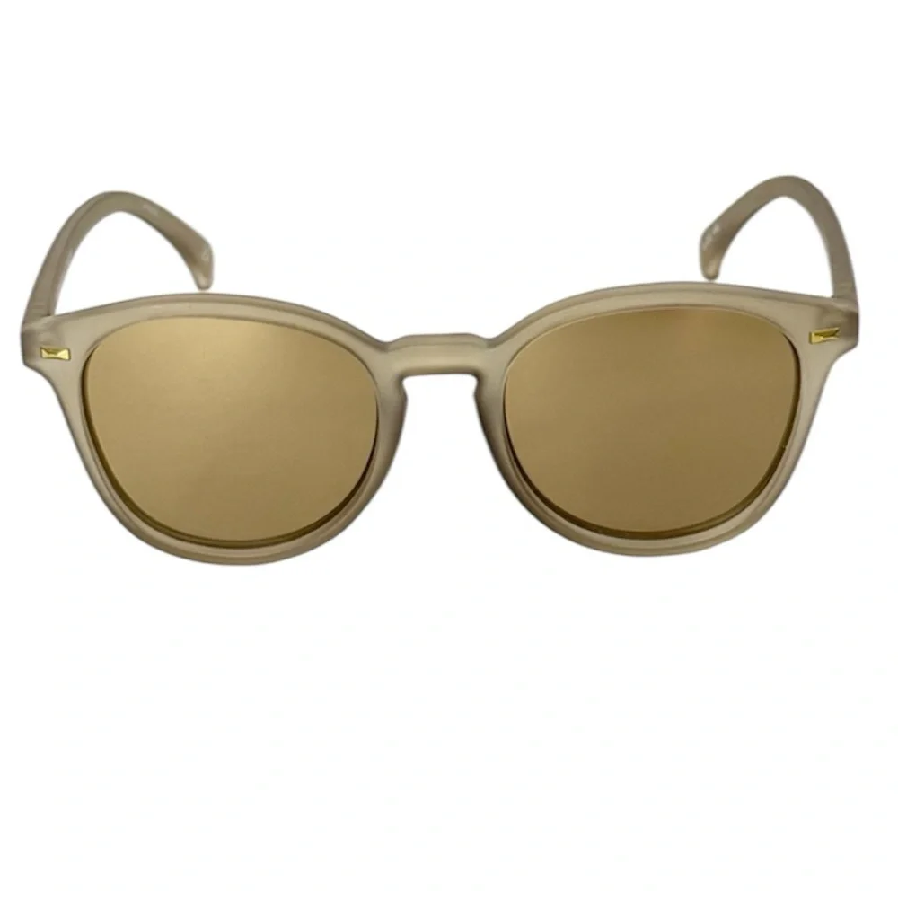 LE SPECS Bandwagon NEW Sunglasses Matte Stone Frame With Copper Mirror Lens NEW